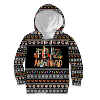 Mexican Sumbrero and Snowman Christmas Kid Hoodie Feliz Navidad Mexico - Wonder Print Shop