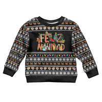 Mexican Sumbrero and Snowman Christmas Kid Ugly Christmas Sweater Feliz Navidad Mexico - Wonder Print Shop