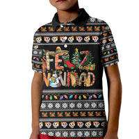 Mexican Sumbrero and Snowman Christmas Kid Polo Shirt Feliz Navidad Mexico - Wonder Print Shop