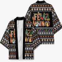 Mexican Sumbrero and Snowman Christmas Kimono Feliz Navidad Mexico - Wonder Print Shop