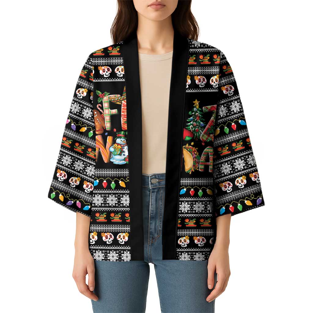 Mexican Sumbrero and Snowman Christmas Kimono Feliz Navidad Mexico - Wonder Print Shop