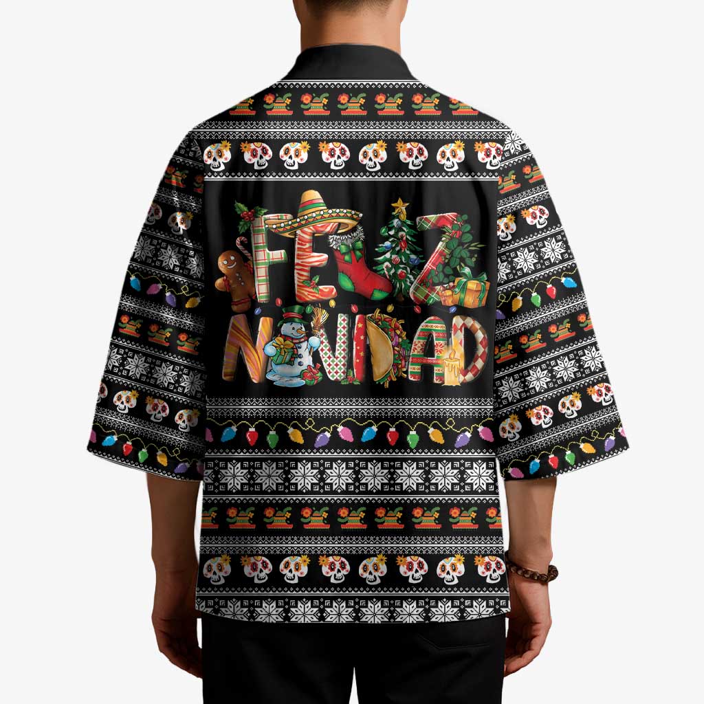 Mexican Sumbrero and Snowman Christmas Kimono Feliz Navidad Mexico - Wonder Print Shop