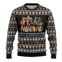 Mexican Sumbrero and Snowman Christmas Ugly Christmas Sweater Feliz Navidad Mexico - Wonder Print Shop