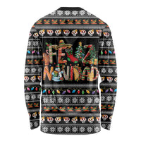 Mexican Sumbrero and Snowman Christmas Long Sleeve Shirt Feliz Navidad Mexico - Wonder Print Shop