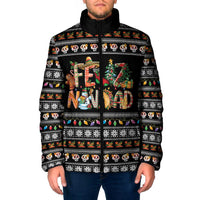 Mexican Sumbrero and Snowman Christmas Padded Jacket Feliz Navidad Mexico - Wonder Print Shop