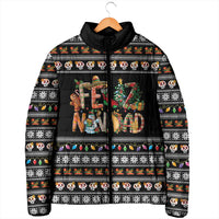 Mexican Sumbrero and Snowman Christmas Padded Jacket Feliz Navidad Mexico - Wonder Print Shop