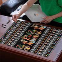 Mexican Sumbrero and Snowman Christmas Puzzle Feliz Navidad Mexico - Wonder Print Shop