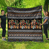 Mexican Sumbrero and Snowman Christmas Quilt Feliz Navidad Mexico - Wonder Print Shop