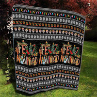 Mexican Sumbrero and Snowman Christmas Quilt Feliz Navidad Mexico - Wonder Print Shop