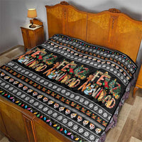 Mexican Sumbrero and Snowman Christmas Quilt Feliz Navidad Mexico - Wonder Print Shop