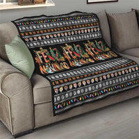 Mexican Sumbrero and Snowman Christmas Quilt Feliz Navidad Mexico - Wonder Print Shop