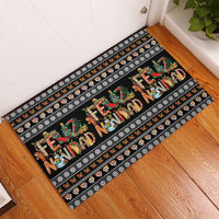 Mexican Sumbrero and Snowman Christmas Rubber Doormat Feliz Navidad Mexico - Wonder Print Shop