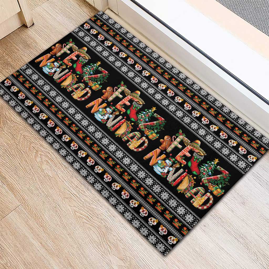 Mexican Sumbrero and Snowman Christmas Rubber Doormat Feliz Navidad Mexico - Wonder Print Shop