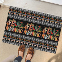 Mexican Sumbrero and Snowman Christmas Rubber Doormat Feliz Navidad Mexico - Wonder Print Shop