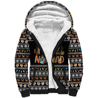 Mexican Sumbrero and Snowman Christmas Sherpa Hoodie Feliz Navidad Mexico - Wonder Print Shop