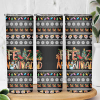 Mexican Sumbrero and Snowman Christmas Skinny Tumbler Feliz Navidad Mexico - Wonder Print Shop