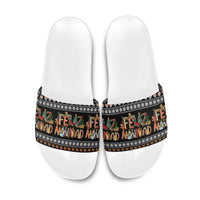 Mexican Sumbrero and Snowman Christmas Slide Sandals Feliz Navidad Mexico - Wonder Print Shop
