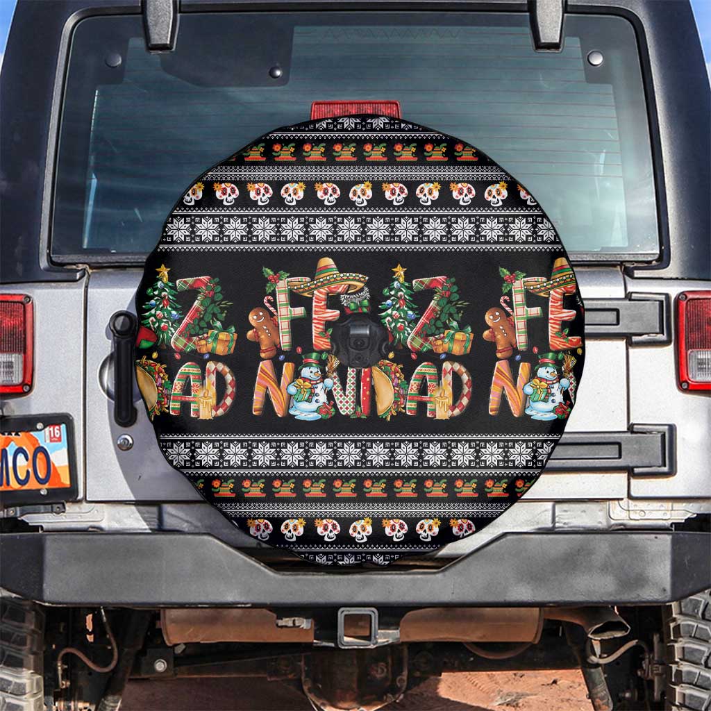Mexican Sumbrero and Snowman Christmas Spare Tire Cover Feliz Navidad Mexico - Wonder Print Shop