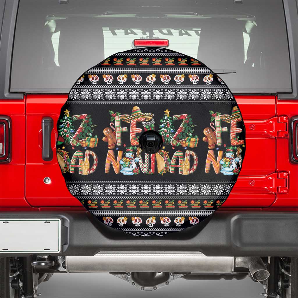 Mexican Sumbrero and Snowman Christmas Spare Tire Cover Feliz Navidad Mexico - Wonder Print Shop
