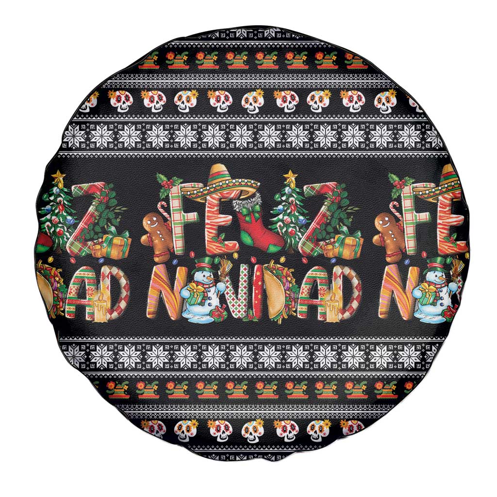 Mexican Sumbrero and Snowman Christmas Spare Tire Cover Feliz Navidad Mexico - Wonder Print Shop