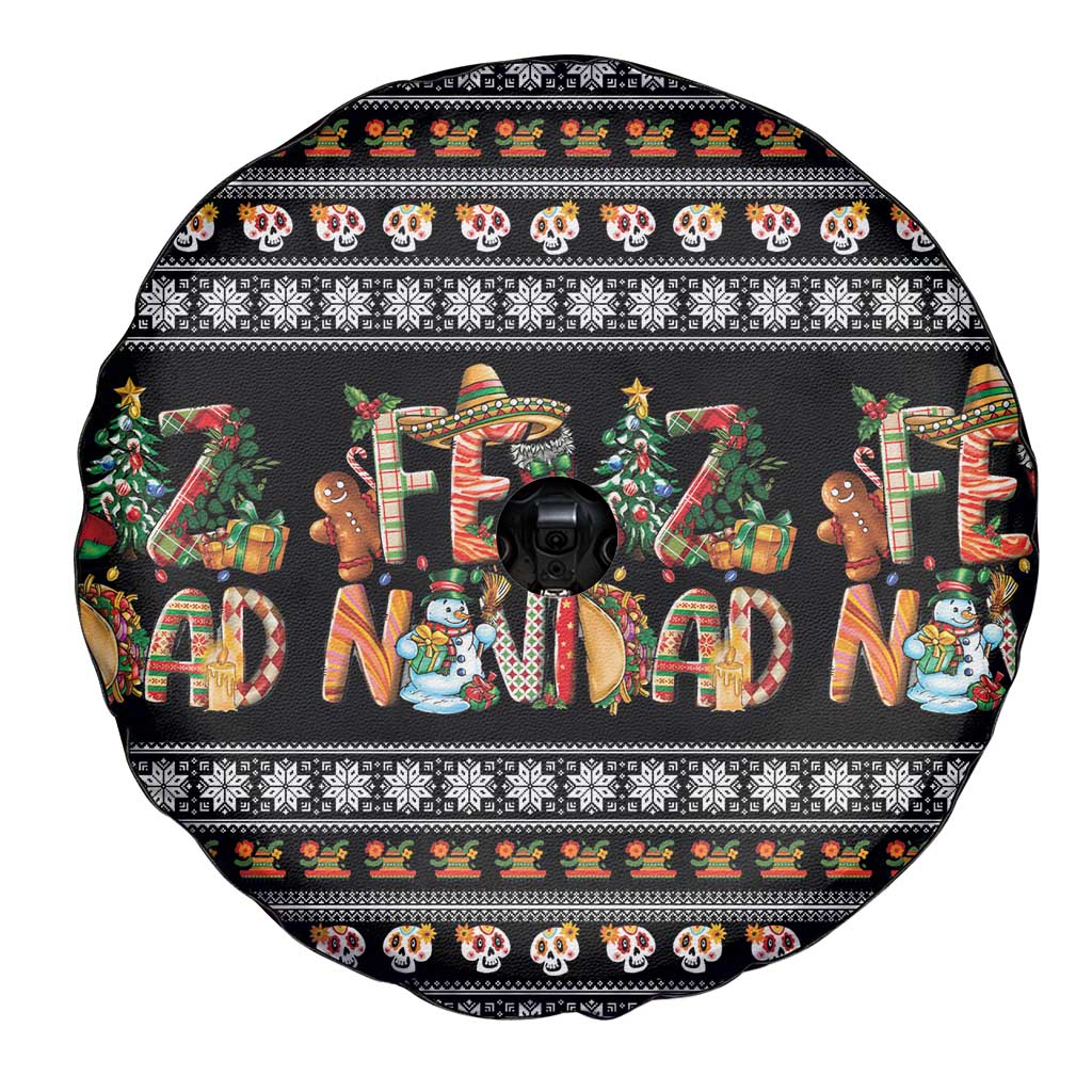 Mexican Sumbrero and Snowman Christmas Spare Tire Cover Feliz Navidad Mexico - Wonder Print Shop