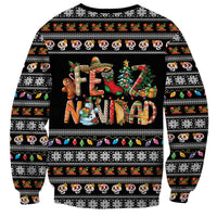Mexican Sumbrero and Snowman Christmas Sweatshirt Feliz Navidad Mexico - Wonder Print Shop