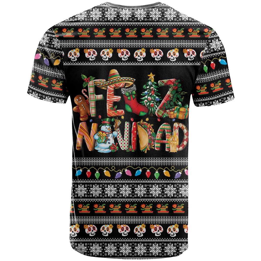 Mexican Sumbrero and Snowman Christmas T Shirt Feliz Navidad Mexico - Wonder Print Shop