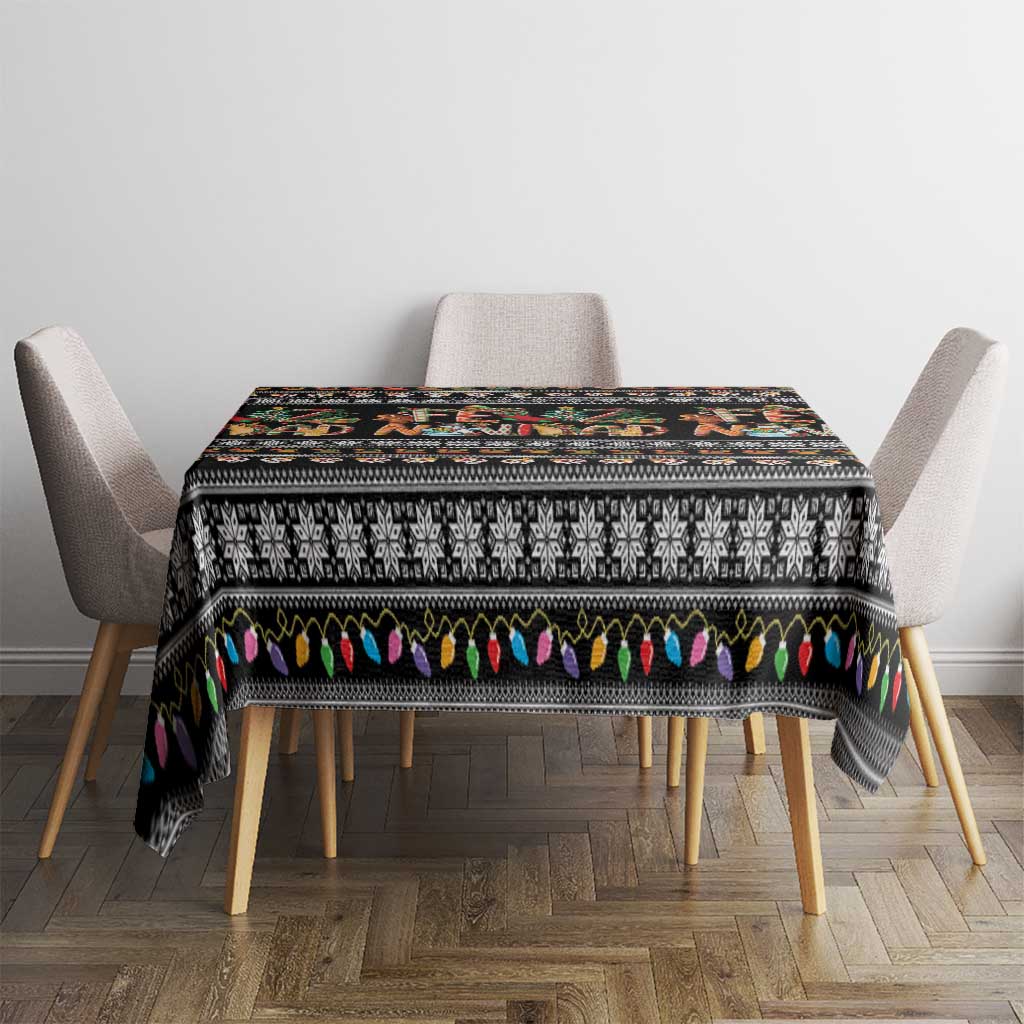 Mexican Sumbrero and Snowman Christmas Tablecloth Feliz Navidad Mexico - Wonder Print Shop
