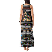 Mexican Sumbrero and Snowman Christmas Tank Maxi Dress Feliz Navidad Mexico - Wonder Print Shop