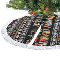 Mexican Sumbrero and Snowman Christmas Tree Skirt Feliz Navidad Mexico - Wonder Print Shop