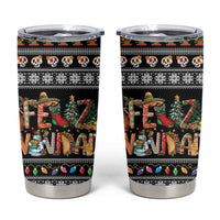 Mexican Sumbrero and Snowman Christmas Tumbler Cup Feliz Navidad Mexico - Wonder Print Shop
