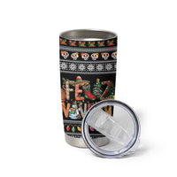 Mexican Sumbrero and Snowman Christmas Tumbler Cup Feliz Navidad Mexico - Wonder Print Shop