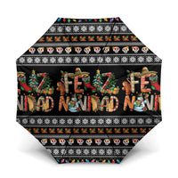 Mexican Sumbrero and Snowman Christmas Umbrella Feliz Navidad Mexico - Wonder Print Shop