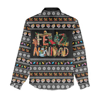 Mexican Sumbrero and Snowman Christmas Women Casual Shirt Feliz Navidad Mexico - Wonder Print Shop