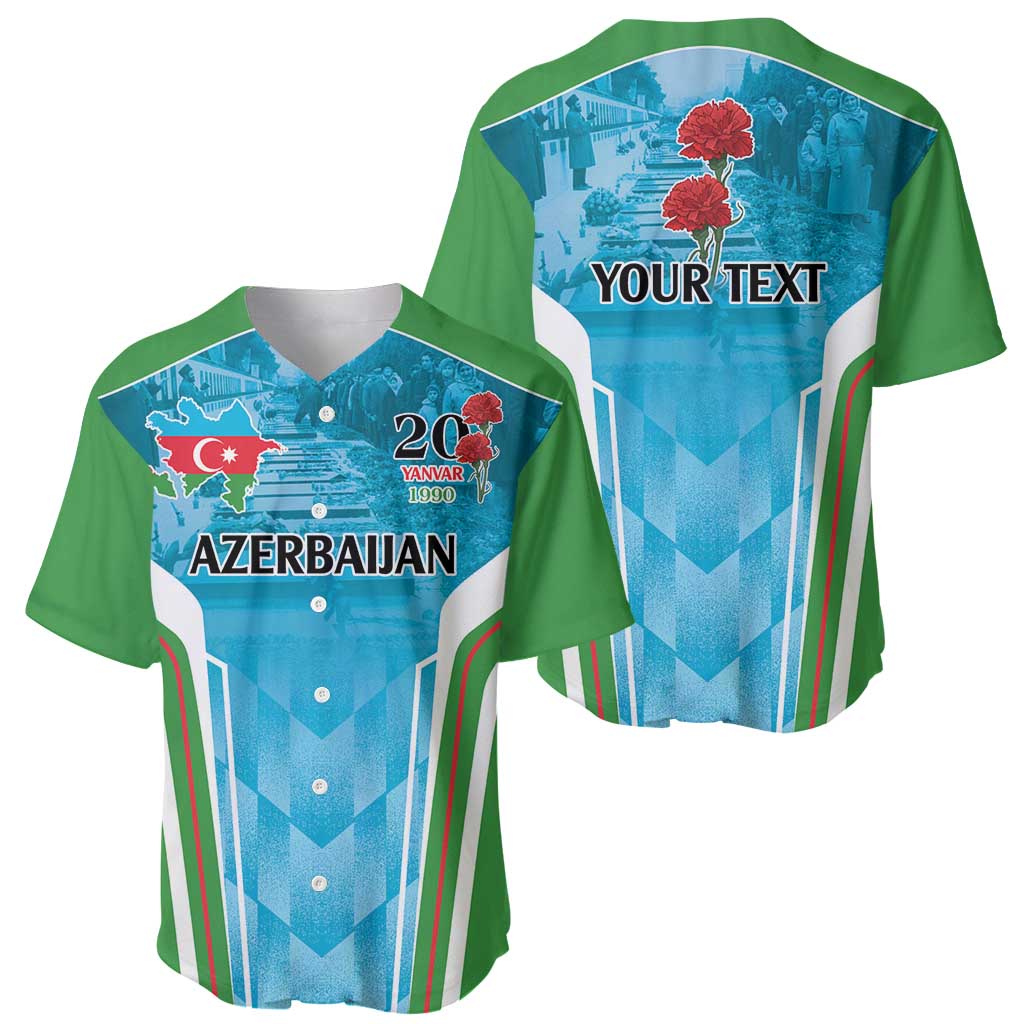 Personalized Azerbaijan Black January Baseball Jersey 20 Yanvar 1990 LT9 - Wonder Print Shop