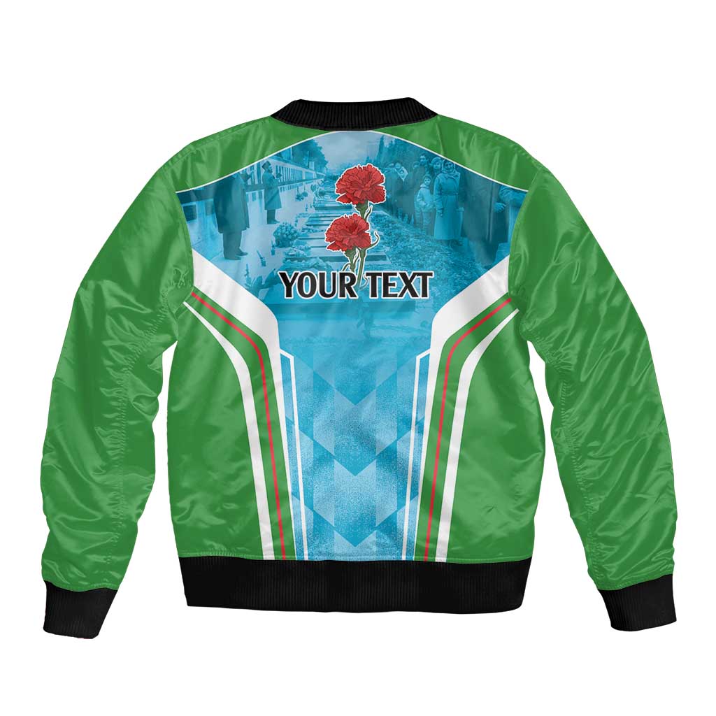 Personalized Azerbaijan Black January Bomber Jacket 20 Yanvar 1990 LT9 - Wonder Print Shop