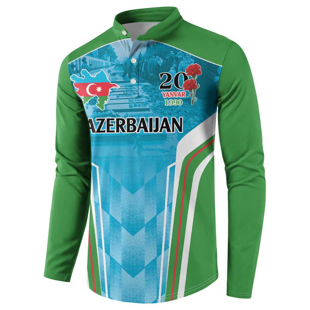 Personalized Azerbaijan Black January Button Sweatshirt 20 Yanvar 1990 LT9 - Wonder Print Shop