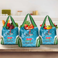 Personalized Azerbaijan Black January Grocery Bag 20 Yanvar 1990