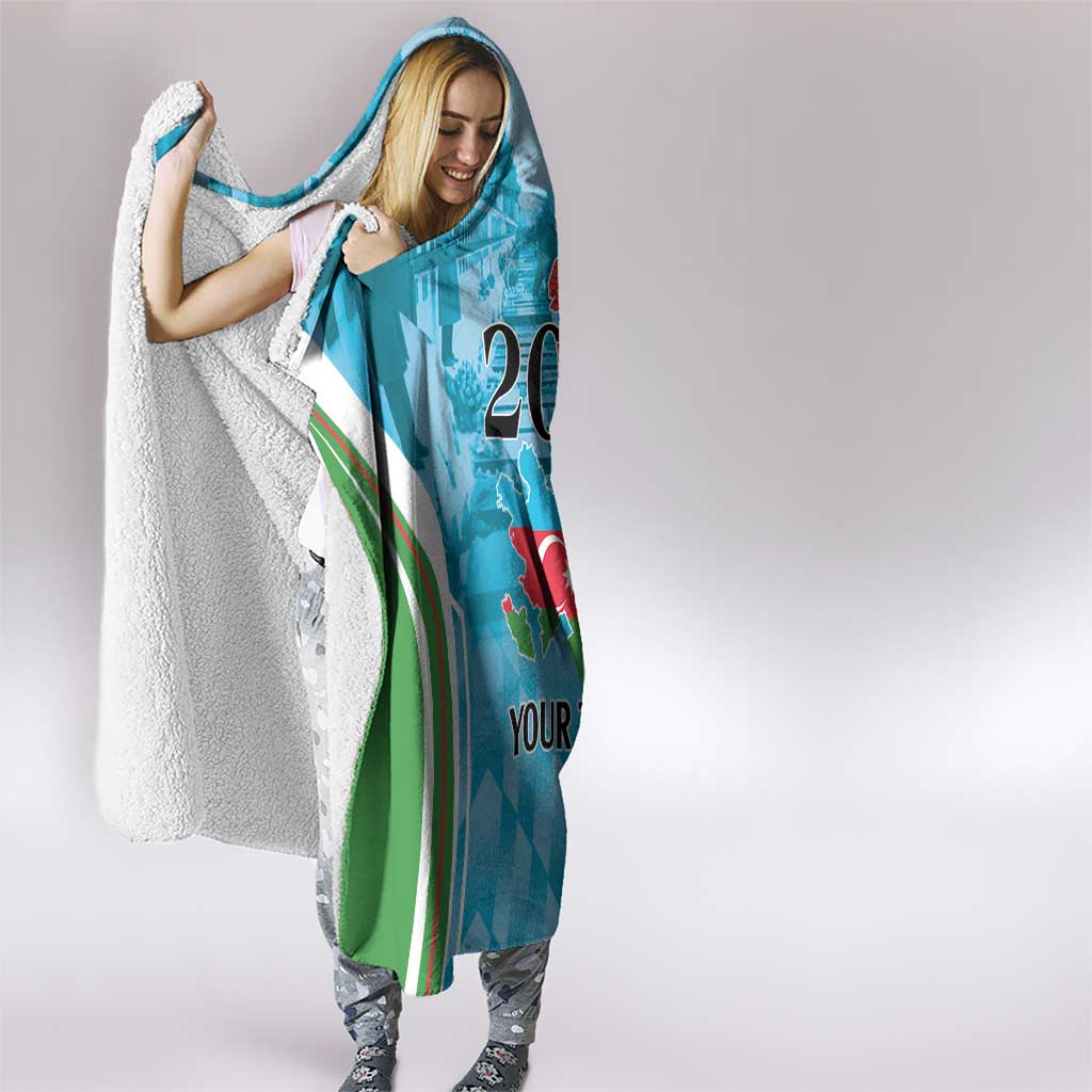 Personalized Azerbaijan Black January Hooded Blanket 20 Yanvar 1990