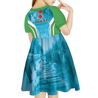 Personalized Azerbaijan Black January Kid Short Sleeve Dress 20 Yanvar 1990 - Wonder Print Shop