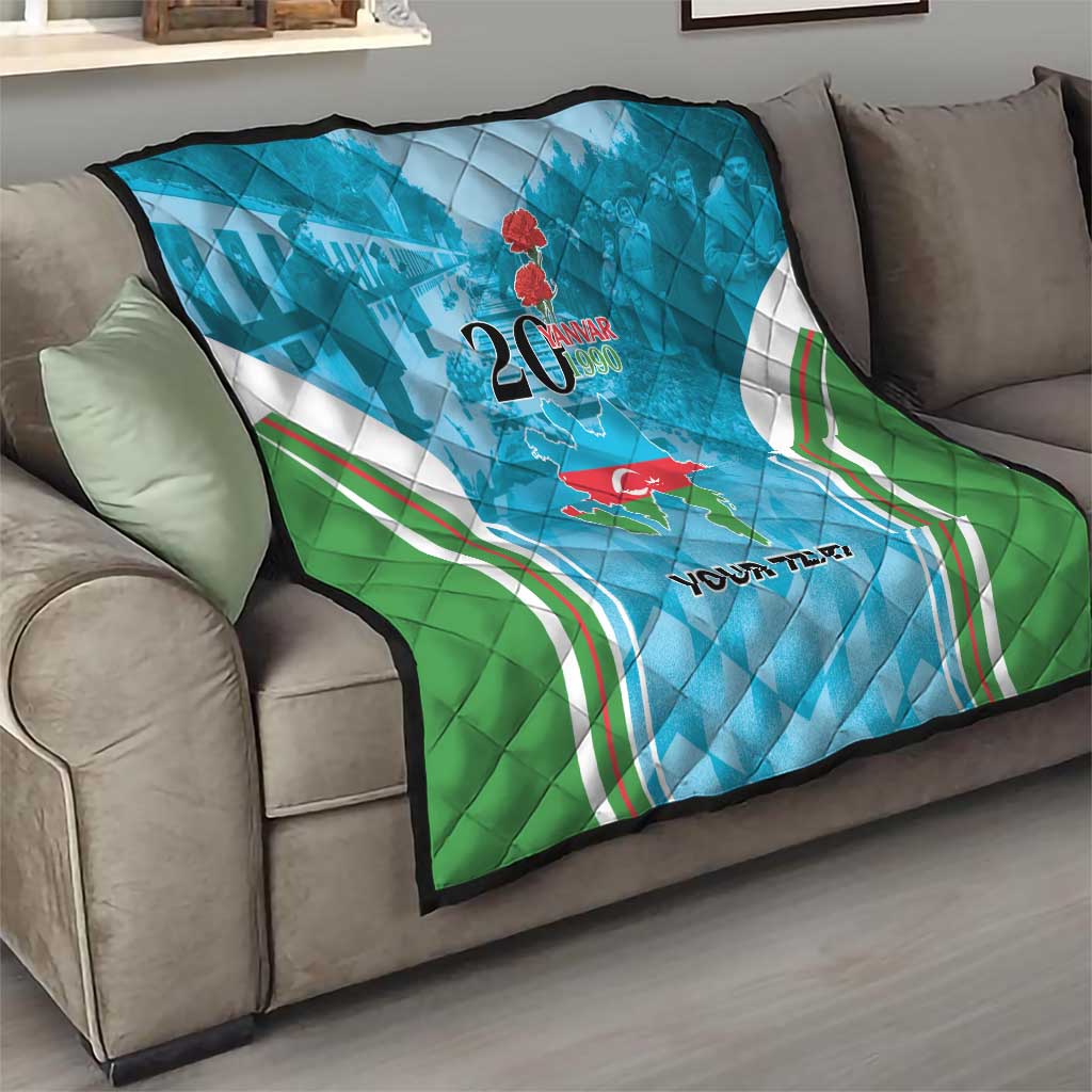 Personalized Azerbaijan Black January Quilt 20 Yanvar 1990 - Wonder Print Shop