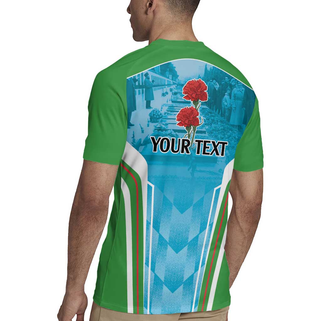 Personalized Azerbaijan Black January Rugby Jersey 20 Yanvar 1990 - Wonder Print Shop