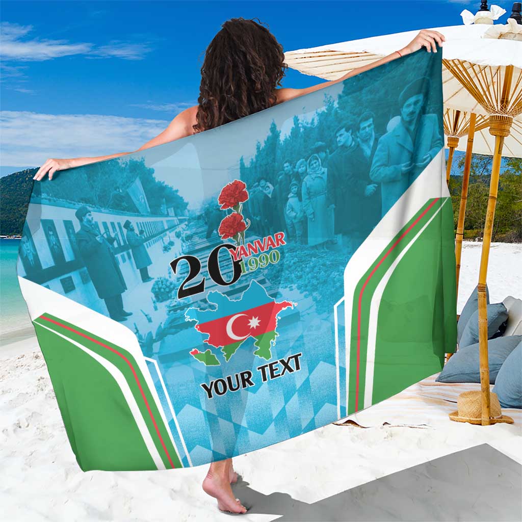 Personalized Azerbaijan Black January Sarong 20 Yanvar 1990 - Wonder Print Shop