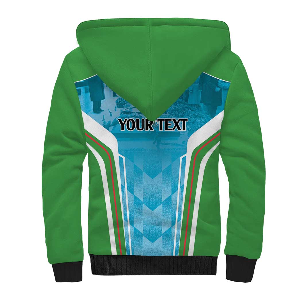 Personalized Azerbaijan Black January Sherpa Hoodie 20 Yanvar 1990 - Wonder Print Shop