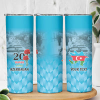 Personalized Azerbaijan Black January Skinny Tumbler 20 Yanvar 1990 - Wonder Print Shop