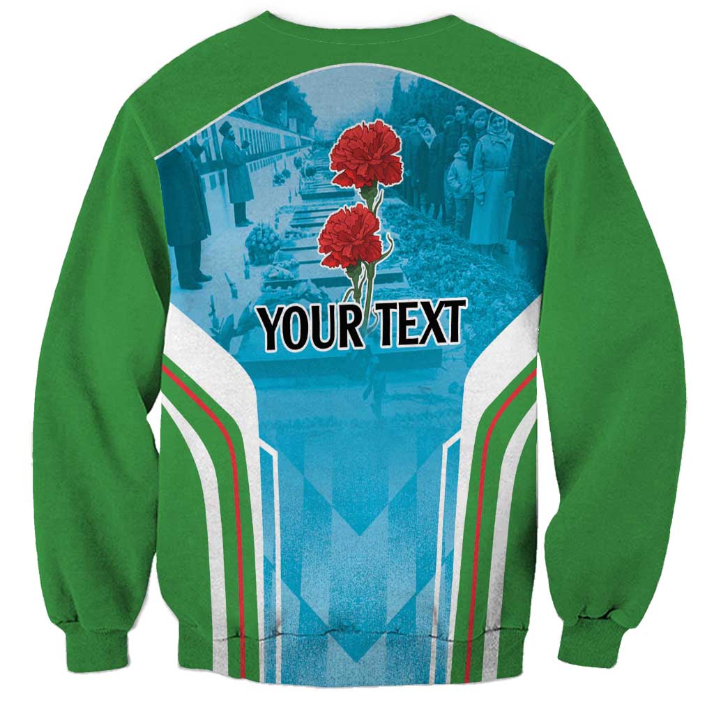 Personalized Azerbaijan Black January Sweatshirt 20 Yanvar 1990 - Wonder Print Shop