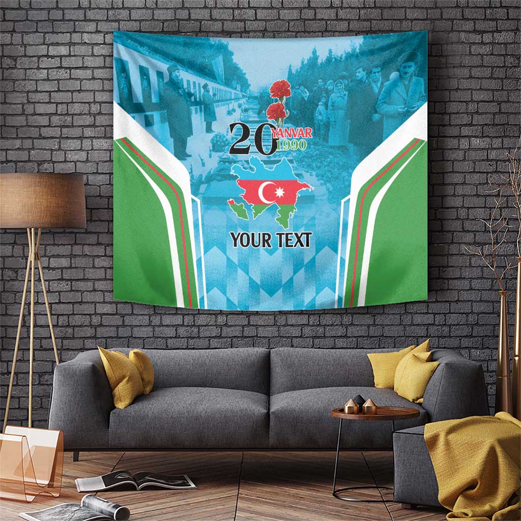 Personalized Azerbaijan Black January Tapestry 20 Yanvar 1990 - Wonder Print Shop
