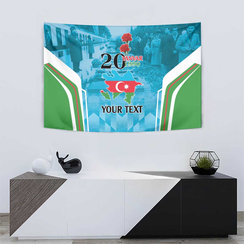 Personalized Azerbaijan Black January Tapestry 20 Yanvar 1990 - Wonder Print Shop