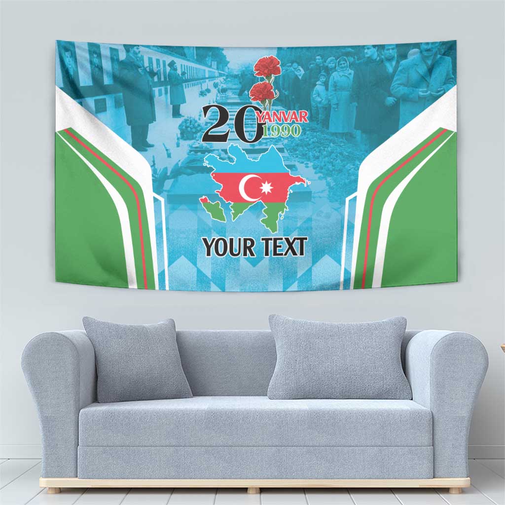 Personalized Azerbaijan Black January Tapestry 20 Yanvar 1990 - Wonder Print Shop