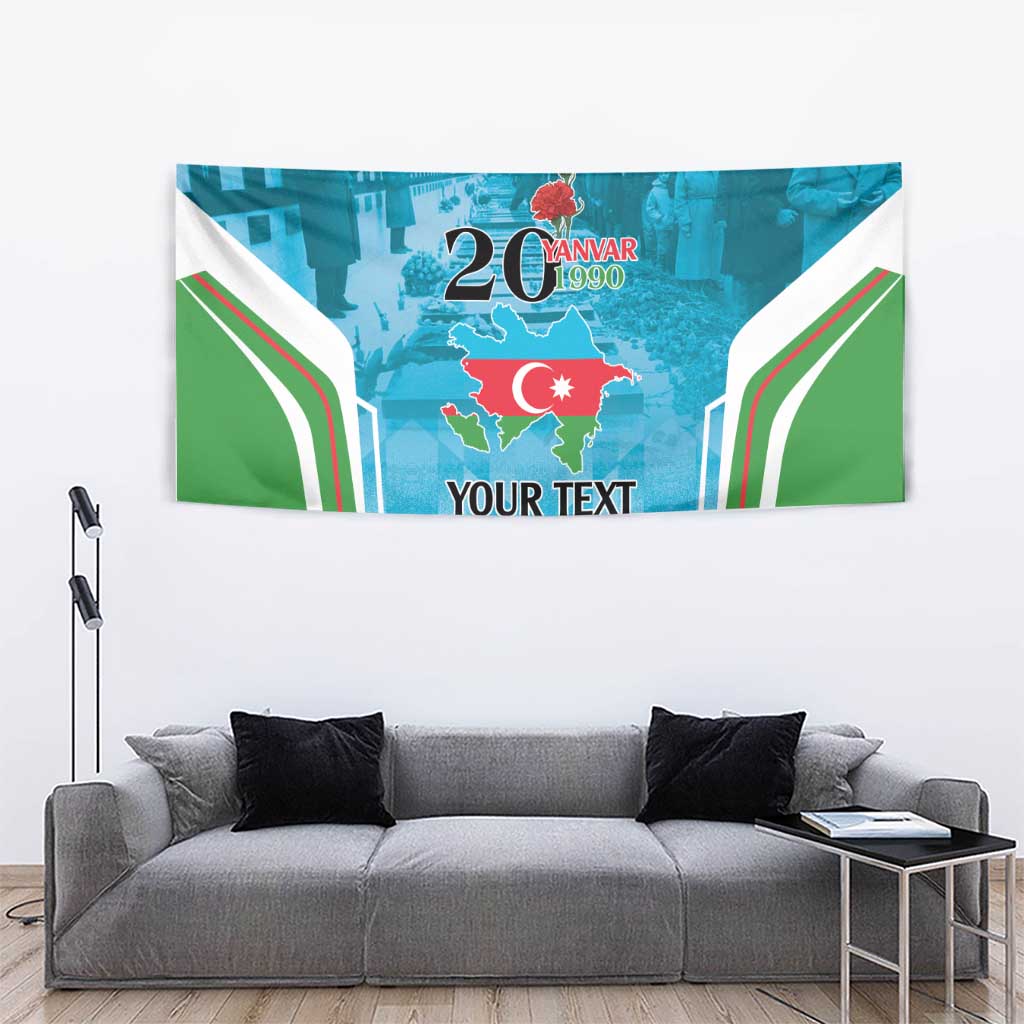 Personalized Azerbaijan Black January Tapestry 20 Yanvar 1990 - Wonder Print Shop